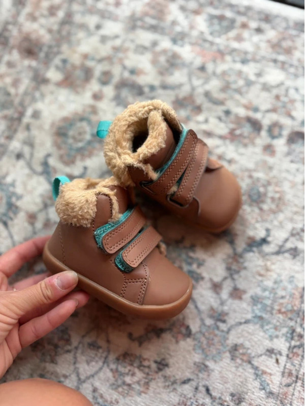 Brown Toddler Ten Little High Top Shoes Size 4